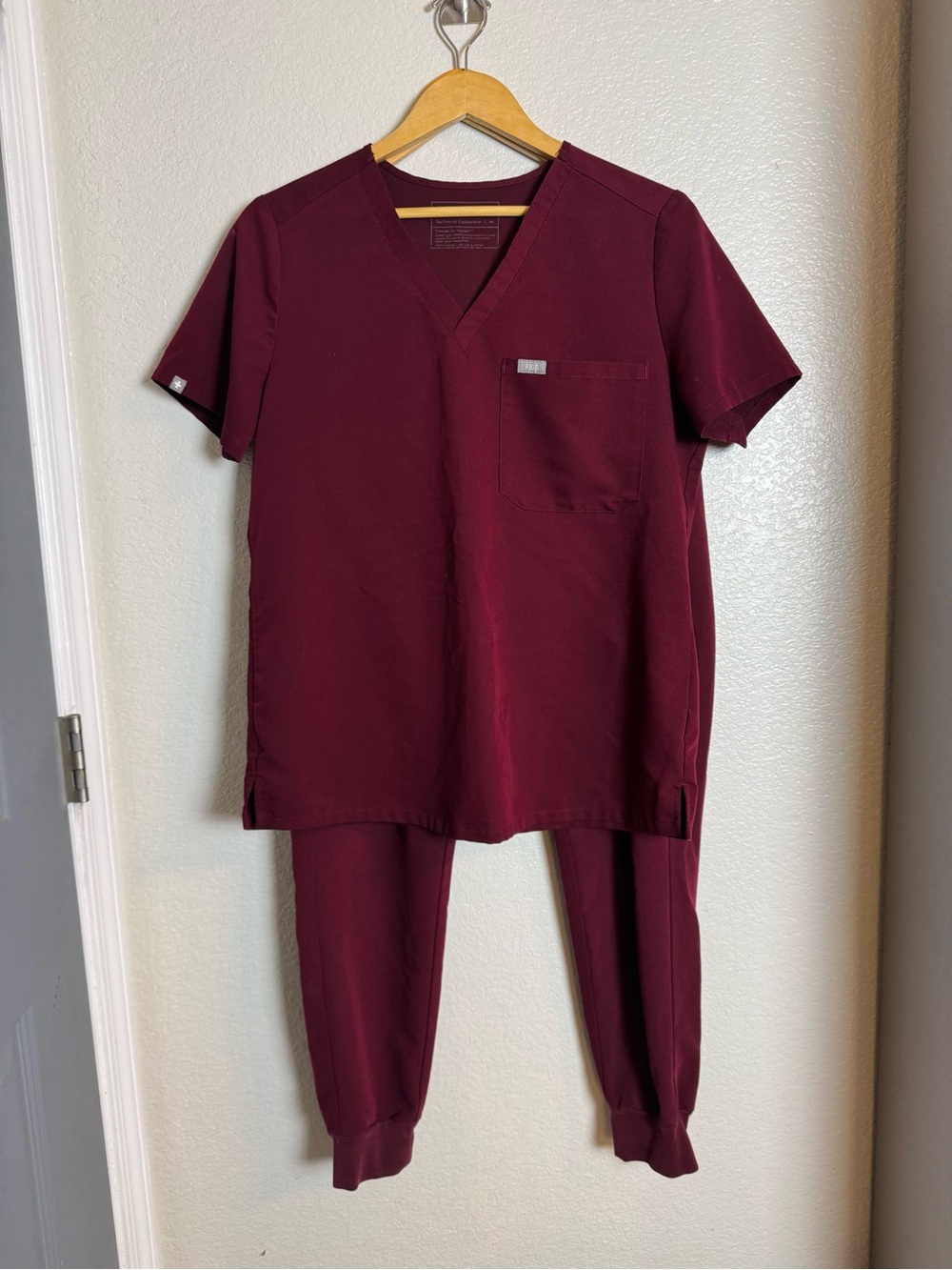 Figs Burgundy Top and Jogger Set